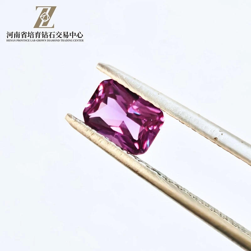 Laboratorio de 1,164 quilates-Corte radiante de zafiro morado creado
